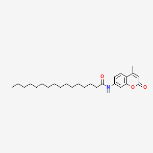 N-(4-Methyl-2-oxo-2H-chromen-7-yl)palmitamide chemical structure (CAS 1353576-61-0)