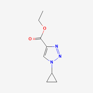 Ethyl 1-cyclopropyl-1H-1,2,3-triazole-4-carboxylate chemical structure (CAS 1353636-78-8)