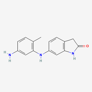 6-((5-Amino-2-methylphenyl)amino)indolin-2-one chemical structure (CAS 1353644-06-0)