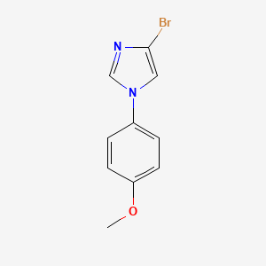 4-Bromo-1-(4-methoxyphenyl)-1H-imidazole chemical structure (CAS 1353854-17-7)