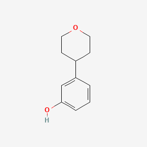 3-(Oxan-4-yl)phenol chemical structure (CAS 1353854-52-0)