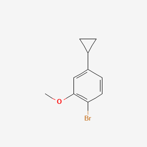 1-Bromo-4-cyclopropyl-2-methoxybenzene chemical structure (CAS 1353855-71-6)