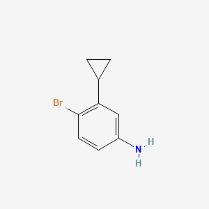 4-Bromo-3-cyclopropylaniline chemical structure (CAS 1353855-93-2)