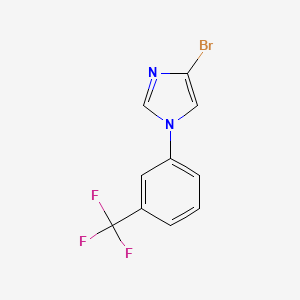 4-Bromo-1-(3-(trifluoromethyl)phenyl)-1H-imidazole chemical structure (CAS 1353856-19-5)