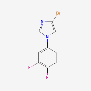 4-Bromo-1-(3,4-difluorophenyl)-1H-imidazole chemical structure (CAS 1353856-43-5)