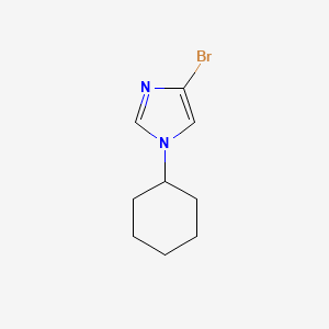 4-Bromo-1-cyclohexyl-1H-imidazole chemical structure (CAS 1353856-51-5)