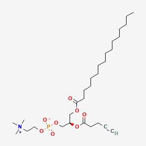 (R)-3-(Palmitoyloxy)-2-(pent-4-ynoyloxy)propyl (2-(trimethylammonio)ethyl) phosphate chemical structure (CAS 1353897-91-2)
