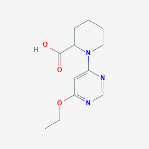 1-(6-Ethoxypyrimidin-4-yl)piperidine-2-carboxylic acid chemical structure (CAS 1353944-37-2)