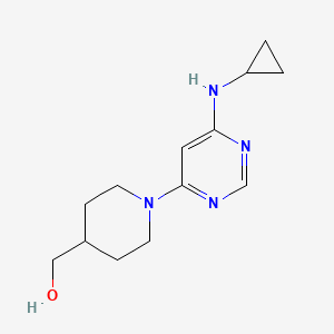 (1-(6-(Cyclopropylamino)pyrimidin-4-yl)piperidin-4-yl)methanol chemical structure (CAS 1353946-06-1)