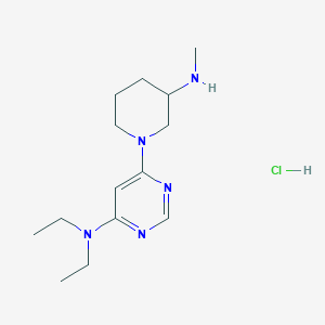 N,N-Diethyl-6-(3-(methylamino)piperidin-1-yl)pyrimidin-4-amine hydrochloride chemical structure (CAS 1353947-01-9)