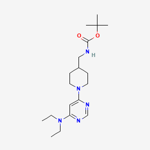tert-Butyl ((1-(6-(diethylamino)pyrimidin-4-yl)piperidin-4-yl)methyl)carbamate chemical structure (CAS 1353947-09-7)