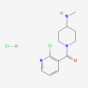 (2-Chloropyridin-3-yl)(4-(methylamino)piperidin-1-yl)methanone hydrochloride chemical structure (CAS 1353947-92-8)