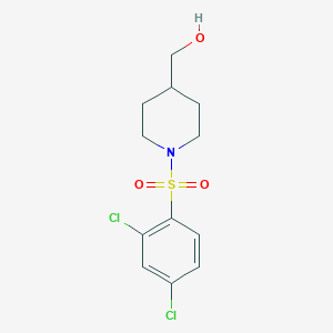 (1-((2,4-Dichlorophenyl)sulfonyl)piperidin-4-yl)methanol chemical structure (CAS 1353951-75-3)