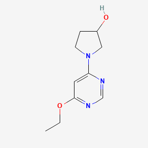 1-(6-Ethoxypyrimidin-4-yl)pyrrolidin-3-ol chemical structure (CAS 1353953-06-6)