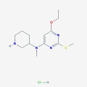 6-Ethoxy-N-methyl-2-(methylthio)-N-(piperidin-3-yl)pyrimidin-4-amine hydrochloride chemical structure (CAS 1353953-56-6)