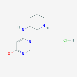 6-Methoxy-N-(piperidin-3-yl)pyrimidin-4-amine hydrochloride chemical structure (CAS 1353954-31-0)