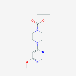 tert-Butyl 4-(6-methoxypyrimidin-4-yl)piperazine-1-carboxylate chemical structure (CAS 1353954-40-1)