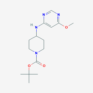 tert-Butyl 4-((6-methoxypyrimidin-4-yl)amino)piperidine-1-carboxylate chemical structure (CAS 1353955-46-0)