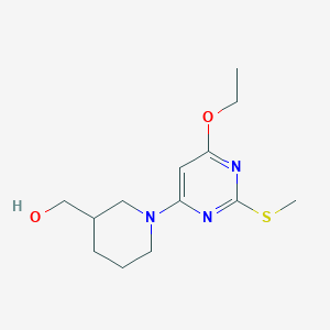 (1-(6-Ethoxy-2-(methylthio)pyrimidin-4-yl)piperidin-3-yl)methanol chemical structure (CAS 1353955-80-2)