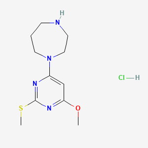 1-(6-Methoxy-2-(methylthio)pyrimidin-4-yl)-1,4-diazepane hydrochloride chemical structure (CAS 1353958-23-2)