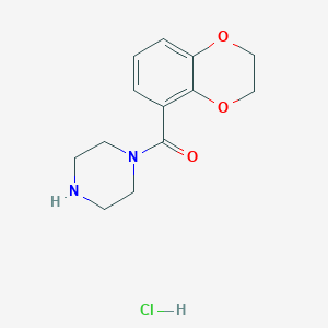 (2,3-Dihydrobenzo[b][1,4]dioxin-5-yl)(piperazin-1-yl)methanone hydrochloride chemical structure (CAS 1353958-63-0)