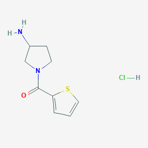 (3-Aminopyrrolidin-1-yl)(thiophen-2-yl)methanone hydrochloride chemical structure (CAS 1353958-66-3)