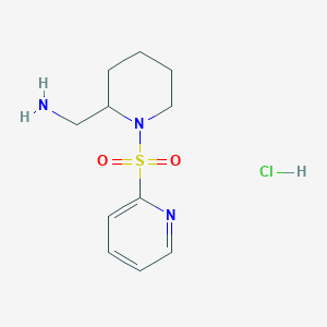 (1-(Pyridin-2-ylsulfonyl)piperidin-2-yl)methanamine hydrochloride chemical structure (CAS 1353958-82-3)