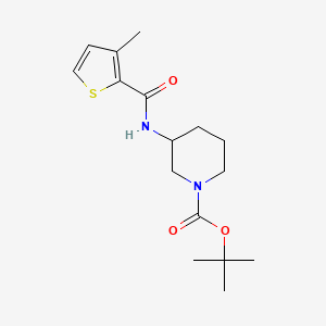 tert-Butyl 3-(3-methylthiophene-2-carboxamido)piperidine-1-carboxylate chemical structure (CAS 1353965-53-3)