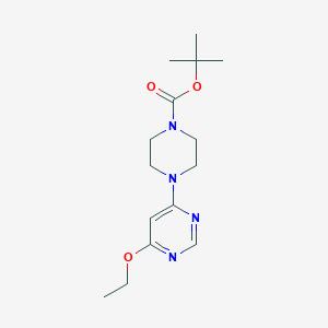 tert-Butyl 4-(6-ethoxypyrimidin-4-yl)piperazine-1-carboxylate chemical structure (CAS 1353965-84-0)