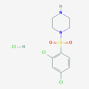 1-((2,4-Dichlorophenyl)sulfonyl)piperazine hydrochloride chemical structure (CAS 1353966-37-6)