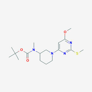 tert-Butyl (1-(6-methoxy-2-(methylthio)pyrimidin-4-yl)piperidin-3-yl)(methyl)carbamate chemical structure (CAS 1353966-92-3)