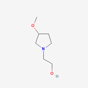 2-(3-Methoxypyrrolidin-1-yl)ethanol chemical structure (CAS 1353970-68-9)