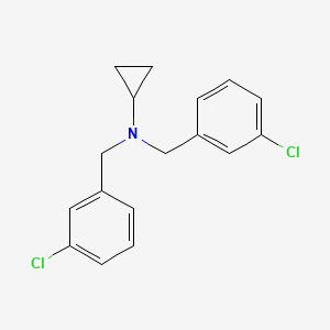 N,N-Bis(3-chlorobenzyl)cyclopropanamine chemical structure (CAS 1353970-82-7)