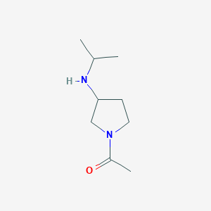 1-(3-(Isopropylamino)pyrrolidin-1-yl)ethanone chemical structure (CAS 1353973-46-2)