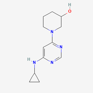 1-(6-(Cyclopropylamino)pyrimidin-4-yl)piperidin-3-ol chemical structure (CAS 1353974-07-8)