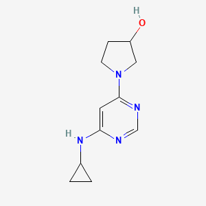1-(6-(Cyclopropylamino)pyrimidin-4-yl)pyrrolidin-3-ol chemical structure (CAS 1353974-11-4)