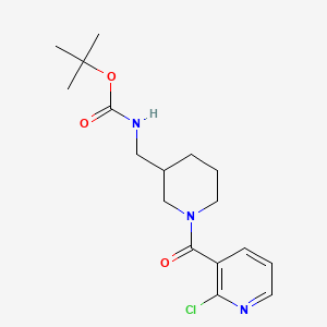tert-Butyl ((1-(2-chloronicotinoyl)piperidin-3-yl)methyl)carbamate chemical structure (CAS 1353974-41-0)