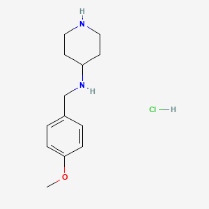 N-(4-Methoxybenzyl)piperidin-4-amine hydrochloride chemical structure (CAS 1353974-43-2)