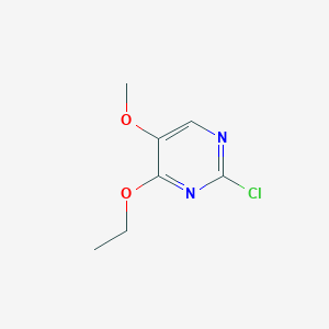 2-Chloro-4-ethoxy-5-methoxypyrimidine chemical structure (CAS 1353976-54-1)