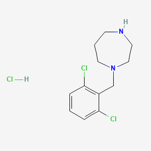 1-(2,6-Dichlorobenzyl)-1,4-diazepane hydrochloride chemical structure (CAS 1353978-93-4)