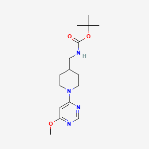 tert-Butyl ((1-(6-methoxypyrimidin-4-yl)piperidin-4-yl)methyl)carbamate chemical structure (CAS 1353980-25-2)