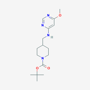 tert-Butyl 4-(((6-methoxypyrimidin-4-yl)amino)methyl)piperidine-1-carboxylate chemical structure (CAS 1353980-28-5)