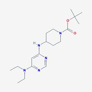 tert-Butyl 4-((6-(diethylamino)pyrimidin-4-yl)amino)piperidine-1-carboxylate chemical structure (CAS 1353980-35-4)