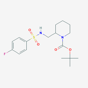 tert-Butyl 2-((4-fluorophenylsulfonamido)methyl)piperidine-1-carboxylate chemical structure (CAS 1353980-93-4)