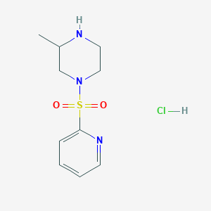3-Methyl-1-(pyridin-2-ylsulfonyl)piperazine hydrochloride chemical structure (CAS 1353981-04-0)