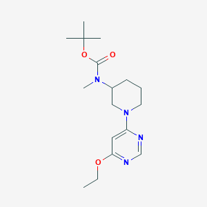 tert-Butyl (1-(6-ethoxypyrimidin-4-yl)piperidin-3-yl)(methyl)carbamate chemical structure (CAS 1353984-21-0)