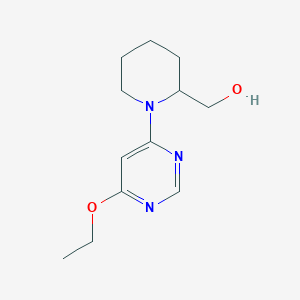 (1-(6-Ethoxypyrimidin-4-yl)piperidin-2-yl)methanol chemical structure (CAS 1353984-31-2)
