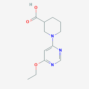 1-(6-Ethoxypyrimidin-4-yl)piperidine-3-carboxylic acid chemical structure (CAS 1353984-32-3)