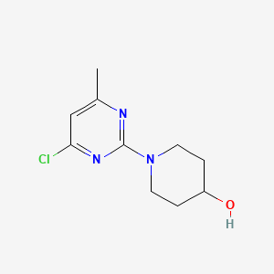 1-(4-Chloro-6-methylpyrimidin-2-yl)piperidin-4-ol chemical structure (CAS 1353984-94-7)