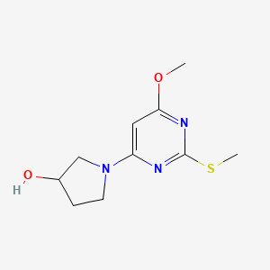 1-(6-Methoxy-2-(methylthio)pyrimidin-4-yl)pyrrolidin-3-ol chemical structure (CAS 1353985-21-3)